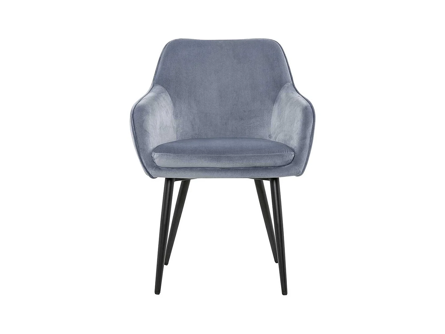 Esstischstuhl in Hellgrau und Schwarz Samtbezug