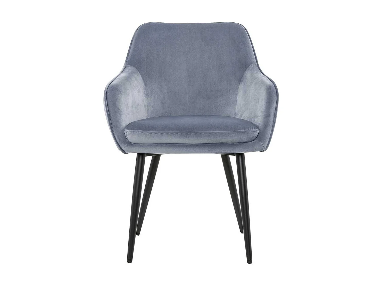 Esstischstuhl in Hellgrau und Schwarz Samtbezug