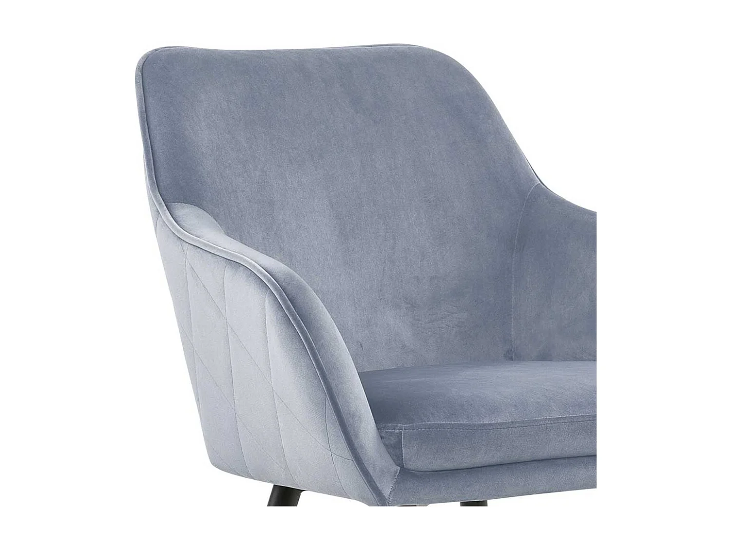 Esstischstuhl in Hellgrau und Schwarz Samtbezug