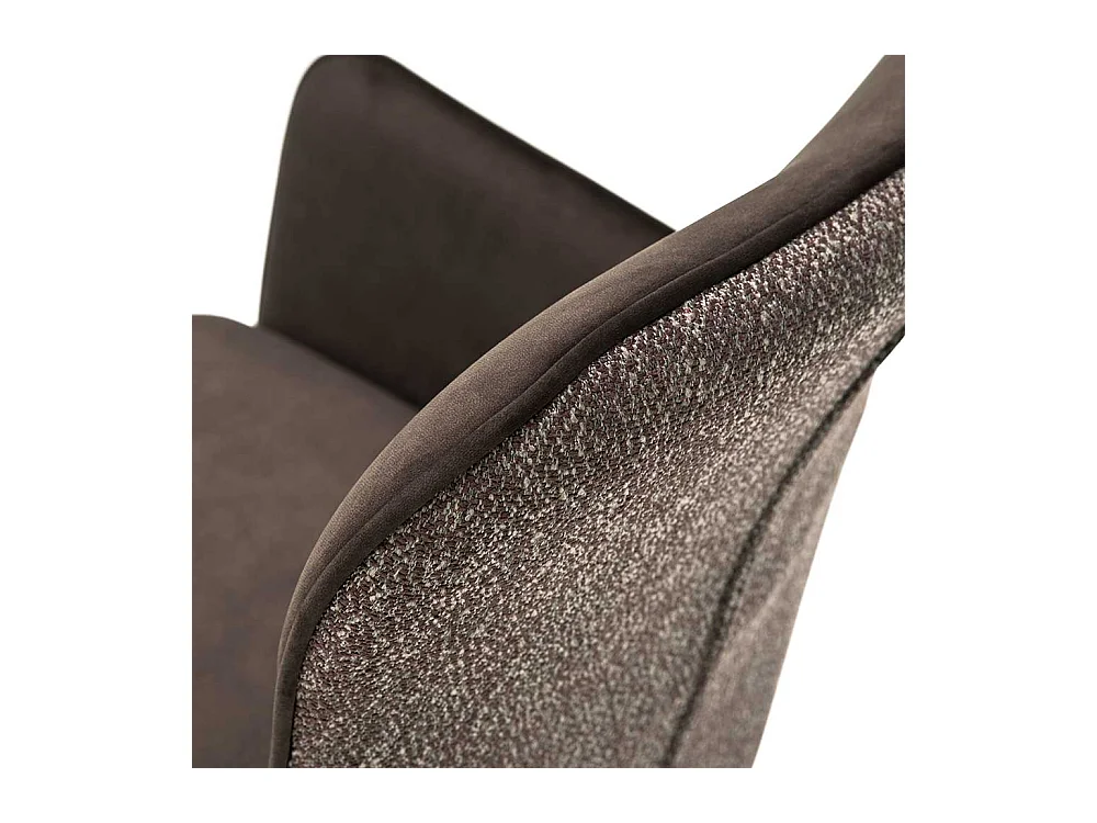 Drehbare Armlehnenst�hle in Hellbraun Stoff drehbar (2er Set)