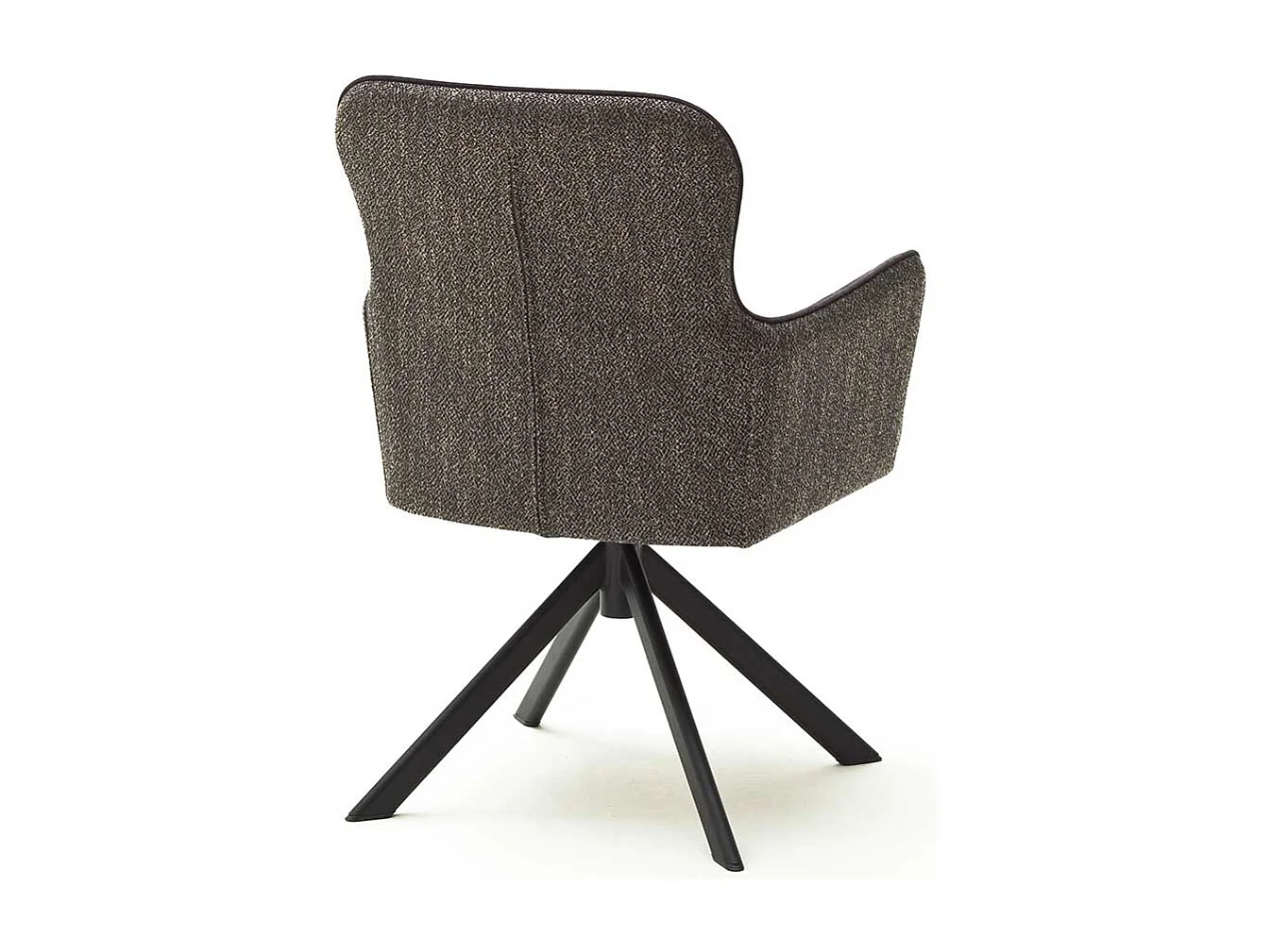 Drehbare Armlehnenst�hle in Hellbraun Stoff drehbar (2er Set)