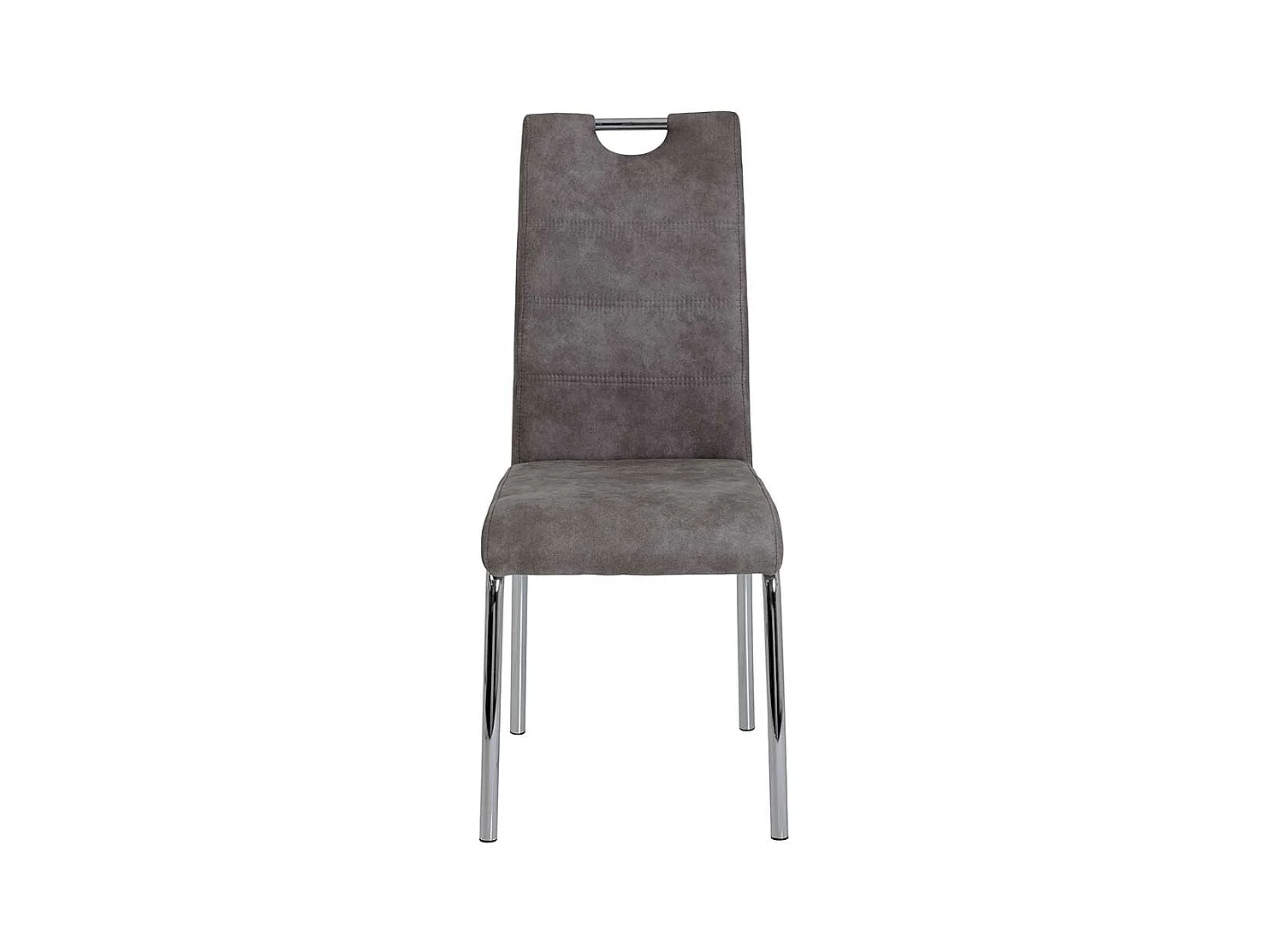 Esszimmer Stühle in Grau Microfaser Griff (Set)