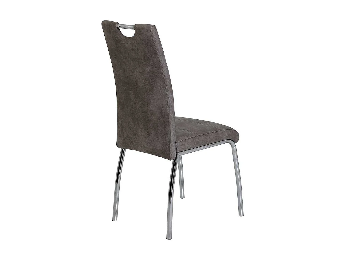 Esszimmer Stühle in Grau Microfaser Griff (Set)