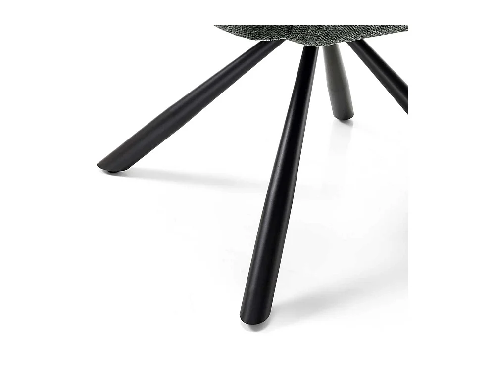 Esszimmerstuhl Set Grau aus Strukturstoff und Metall drehbar (2er Set)