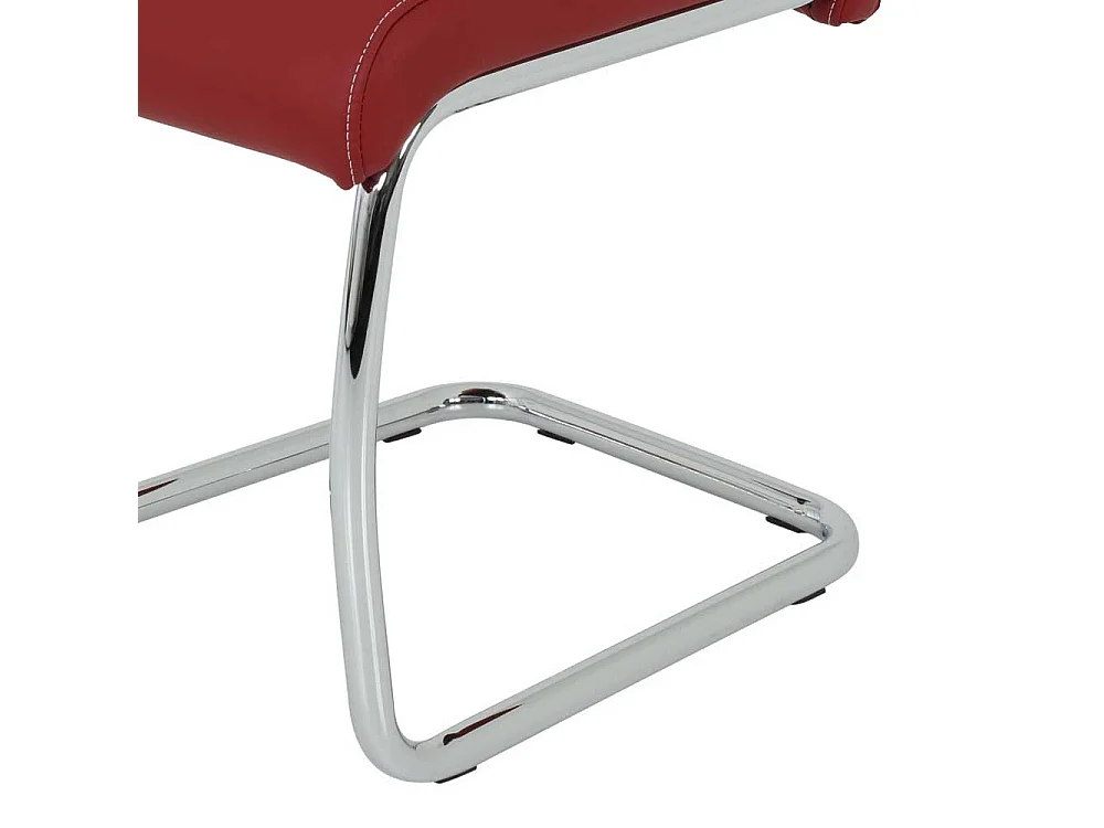 Freischwinger Set in Rot Metall (Set)