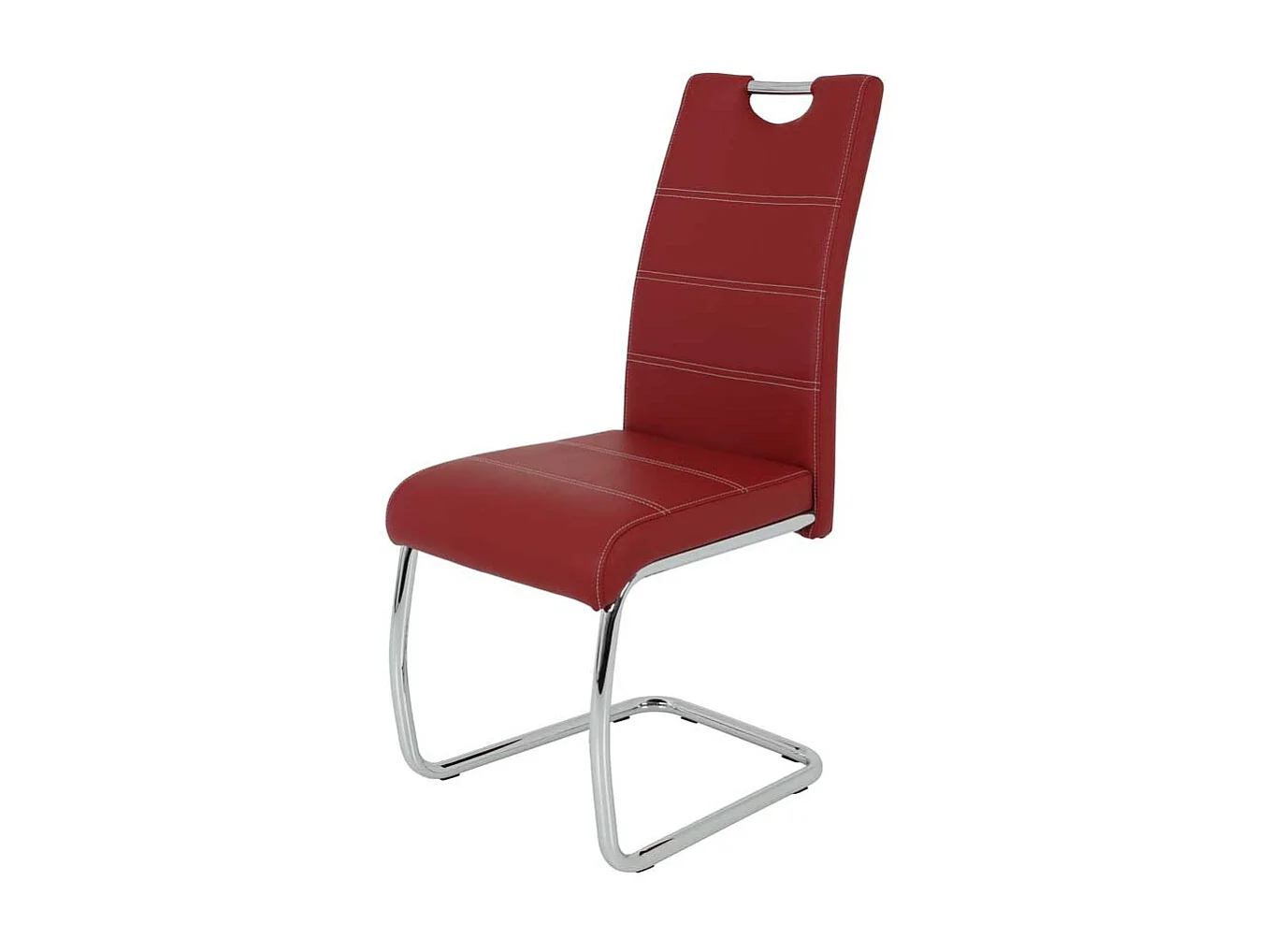 Freischwinger Set in Rot Metall (Set)