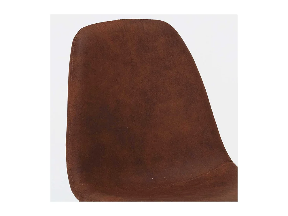 Esszimmerstühle in Braun und dunkel Grau Kunstleder und Stahl (4er Set)