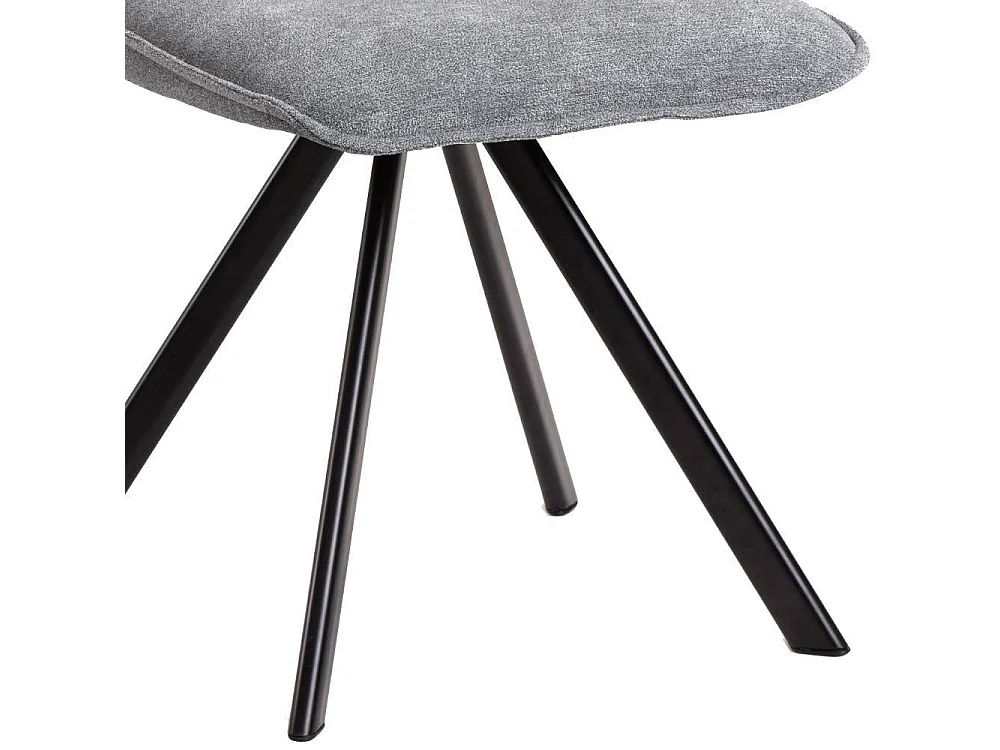 Essstuhl Polsterstuhl mit Gestell aus Metall und gepolsterter Rückenlehne (2er Set)