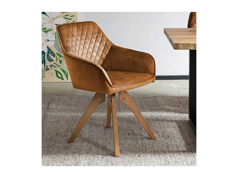 Esszimmerstuhl in Goldfarben Gestell aus Buche Massivholz