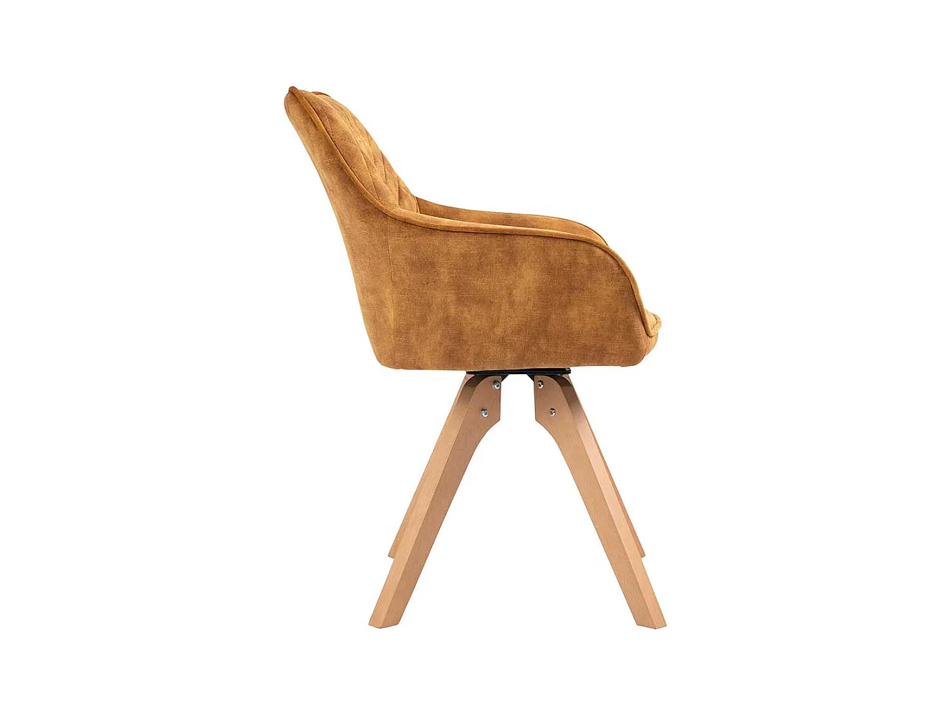 Esszimmerstuhl in Goldfarben Gestell aus Buche Massivholz