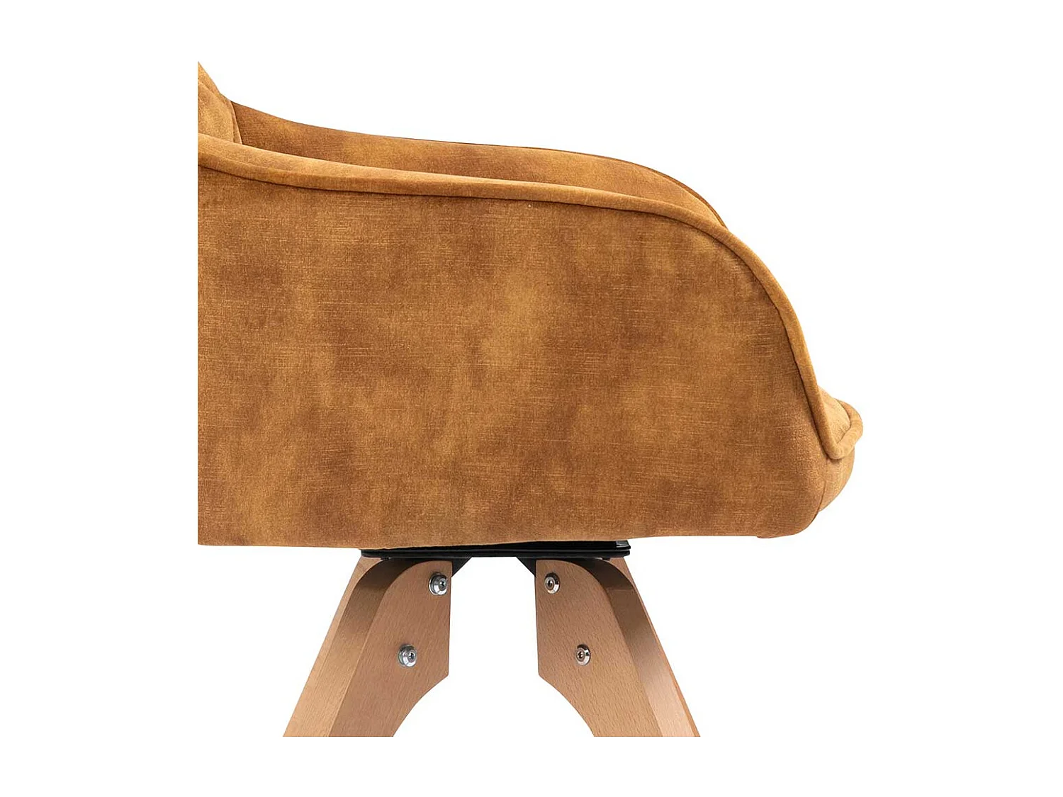 Esszimmerstuhl in Goldfarben Gestell aus Buche Massivholz