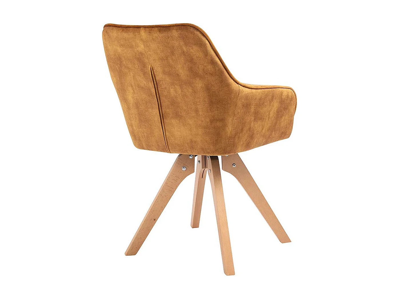 Esszimmerstuhl in Goldfarben Gestell aus Buche Massivholz