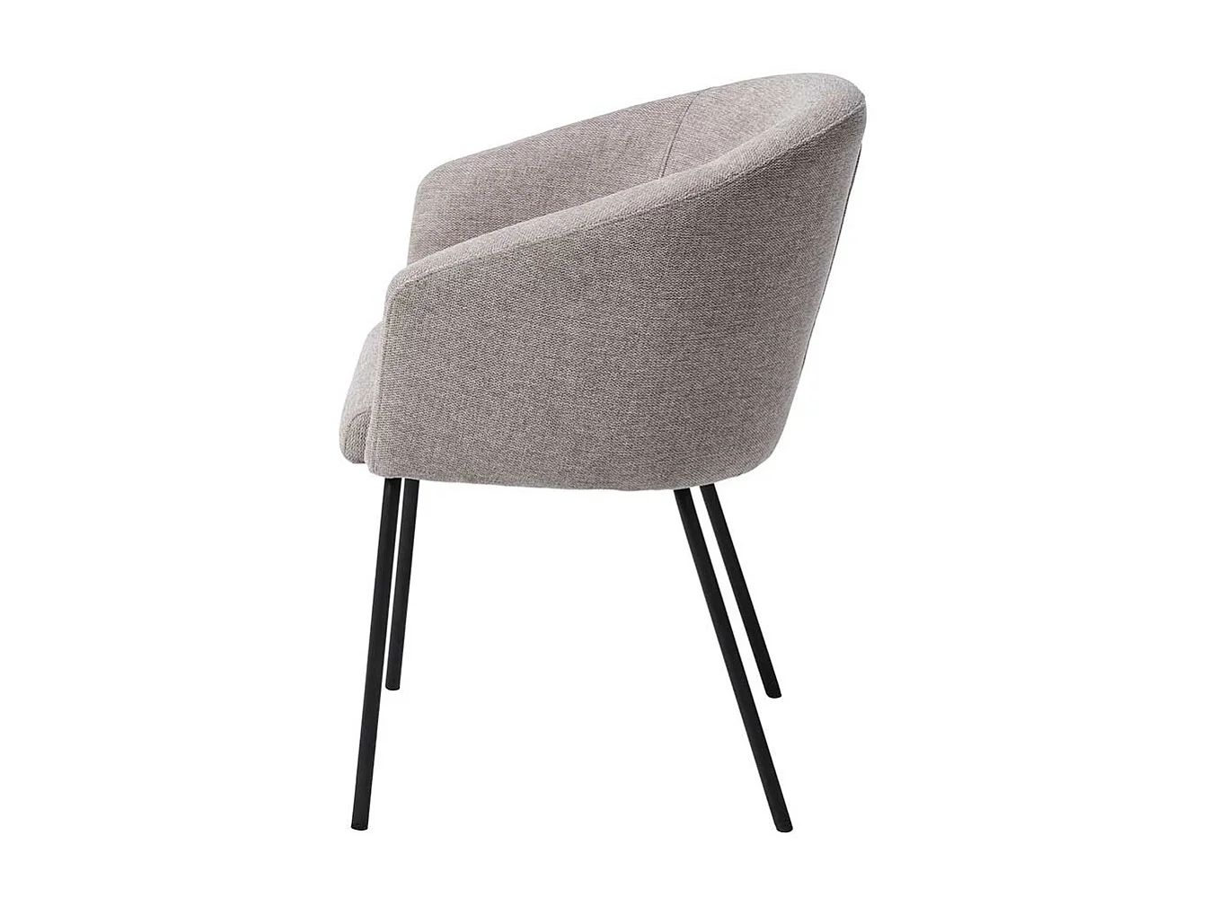 Polsterstuhl in Grau und Schwarz Armlehnen (2er Set)