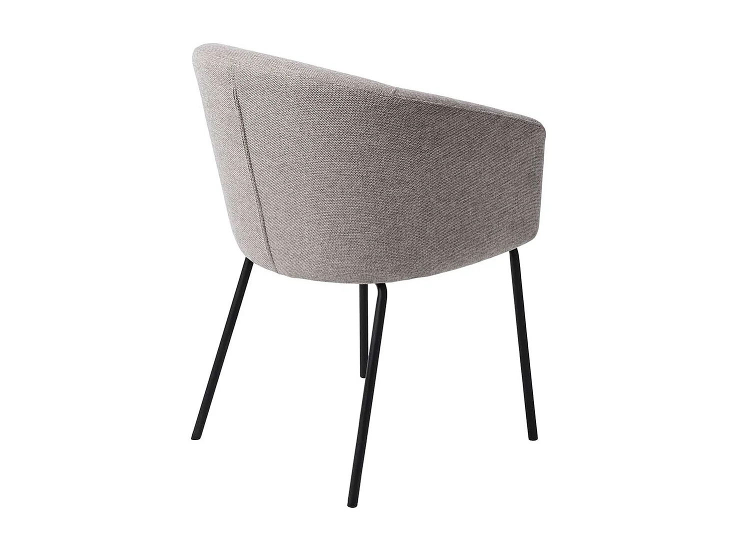 Polsterstuhl in Grau und Schwarz Armlehnen (2er Set)