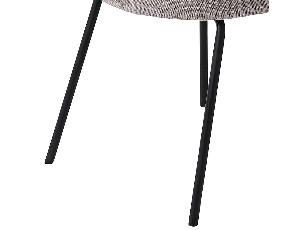 Polsterstuhl in Grau und Schwarz Armlehnen (2er Set)