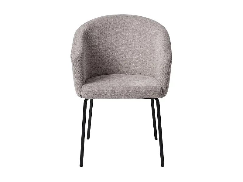 Polsterstuhl in Grau und Schwarz Armlehnen (2er Set)