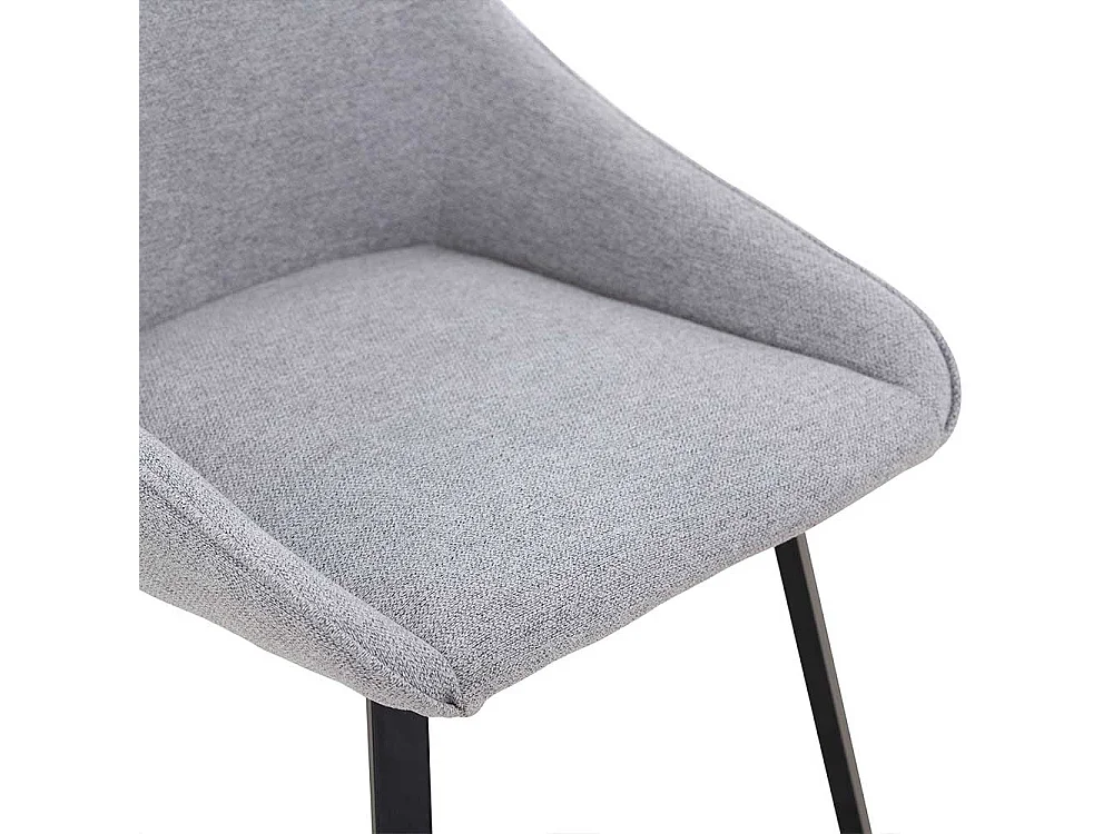 Stuhl Esszimmer Set Grau 51 cm breit Gestell aus Metall (2er Set)