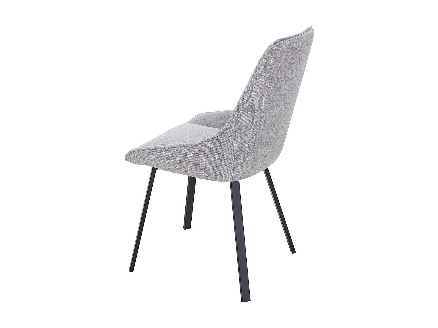 Stuhl Esszimmer Set Grau 51 cm breit Gestell aus Metall (2er Set)