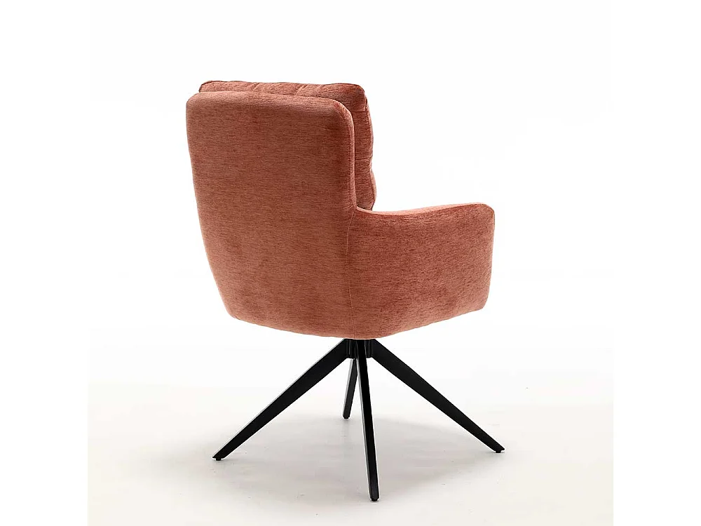 2 Stühle Armlehnstühle in Kupferfarben mit aufwendigen Steppungen (2er Set)