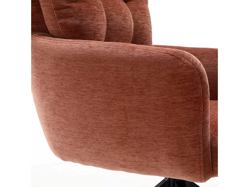 2 Stühle Armlehnstühle in Kupferfarben mit aufwendigen Steppungen (2er Set)