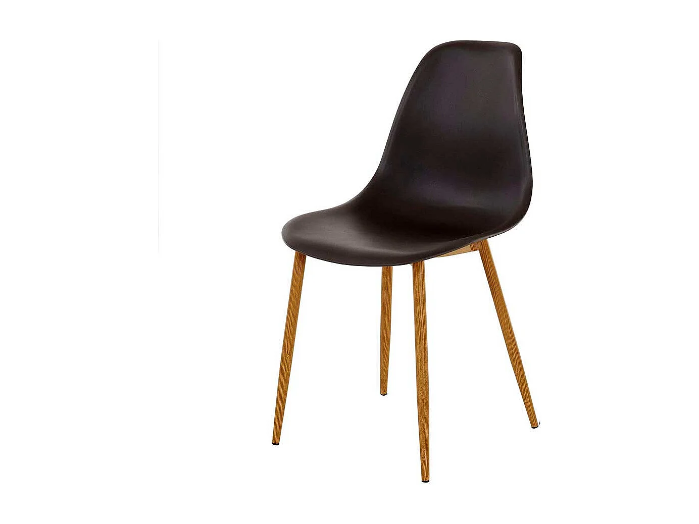 Esszimmer Polsterstühle in Anthrazit Kunststoff Metallgestell in Eichefarben (Set)