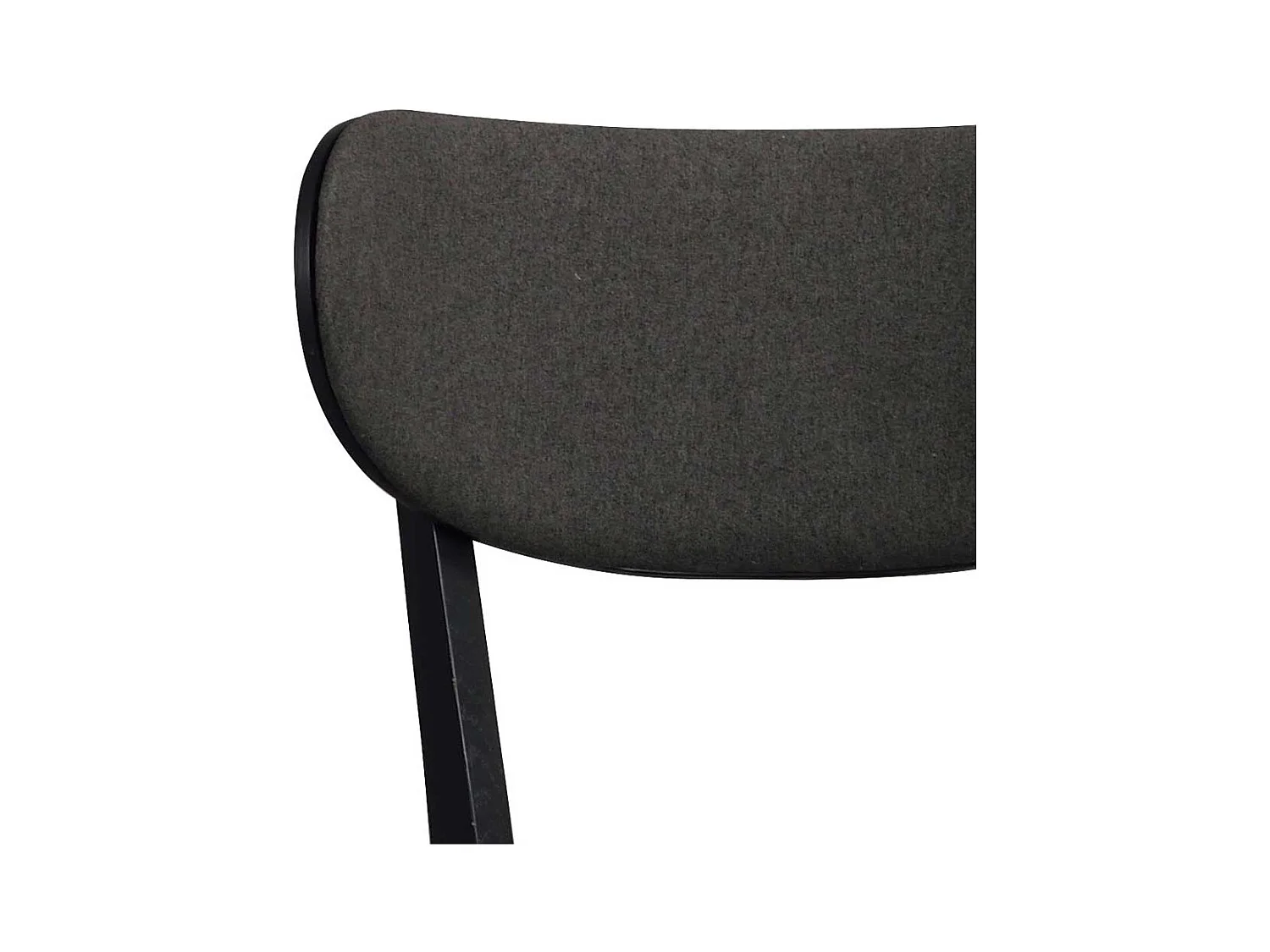 Stuhl Set in Schwarz Eiche massiv Dunkelgrau (2er Set)