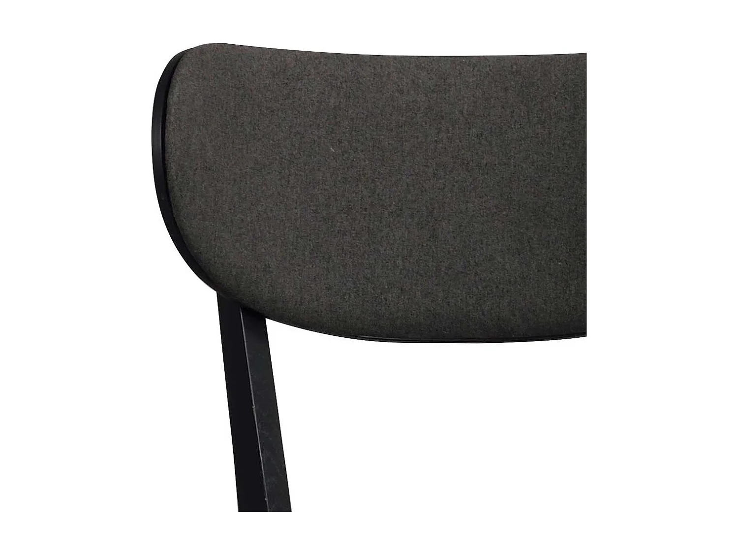 Stuhl Set in Schwarz Eiche massiv Dunkelgrau (2er Set)