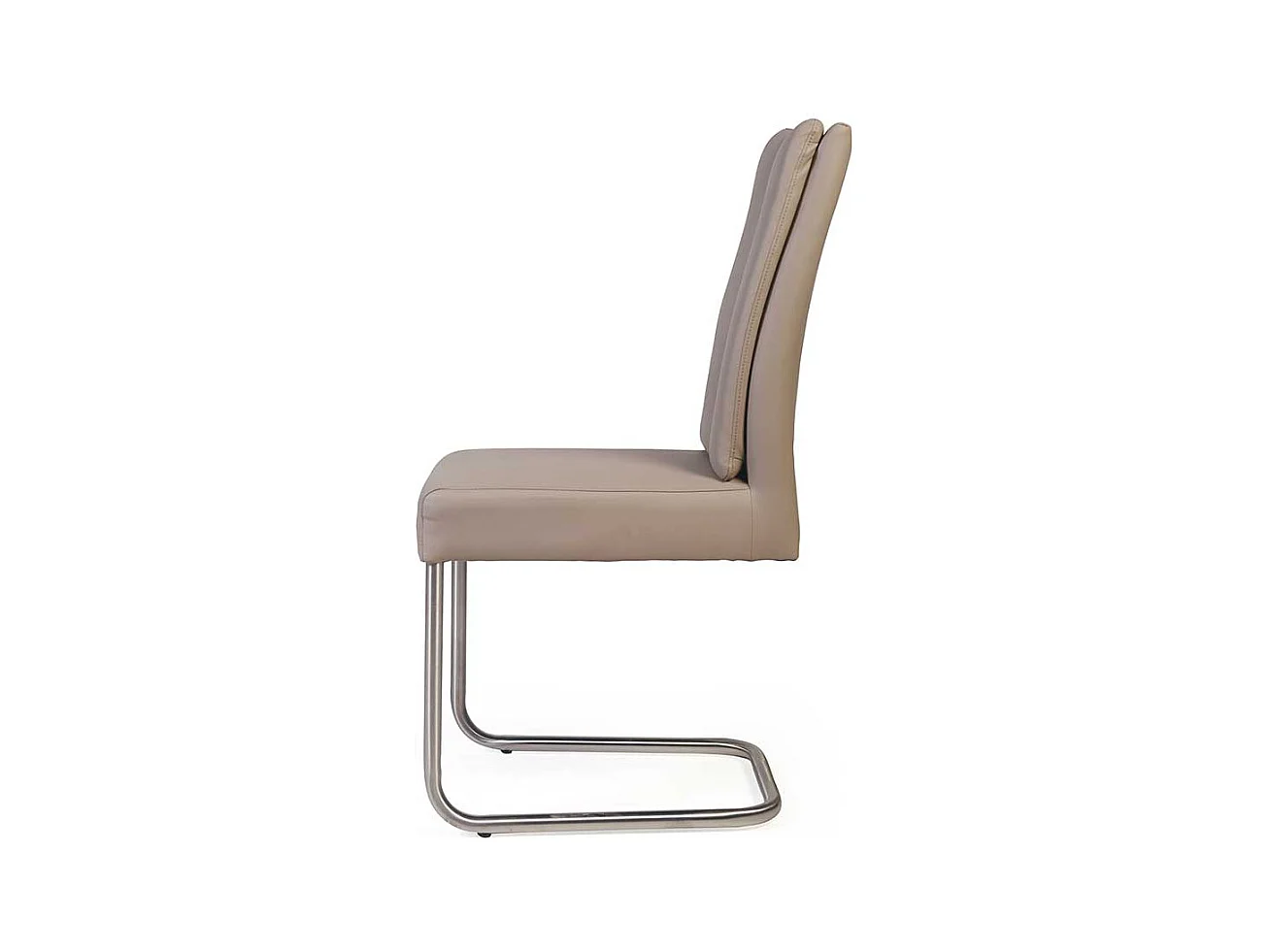 Schwingstühle in Schlammfarben Kunstleder Edelstahl (2er Set)