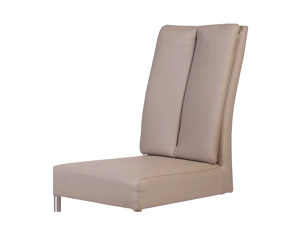 Schwingstühle in Schlammfarben Kunstleder Edelstahl (2er Set)