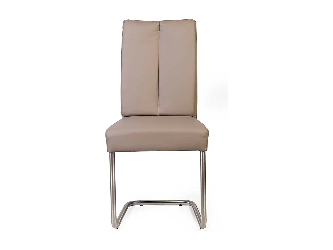 Schwingstühle in Schlammfarben Kunstleder Edelstahl (2er Set)