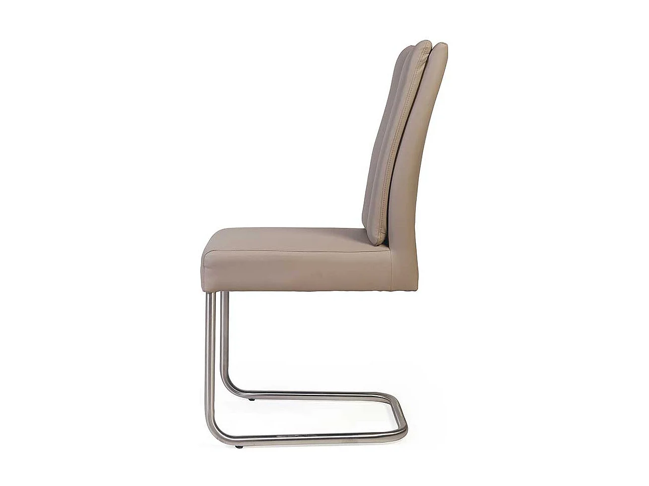 Schwingstühle in Schlammfarben Kunstleder Edelstahl (2er Set)