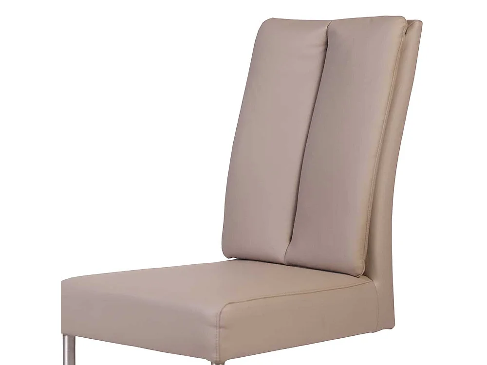 Schwingstühle in Schlammfarben Kunstleder Edelstahl (2er Set)