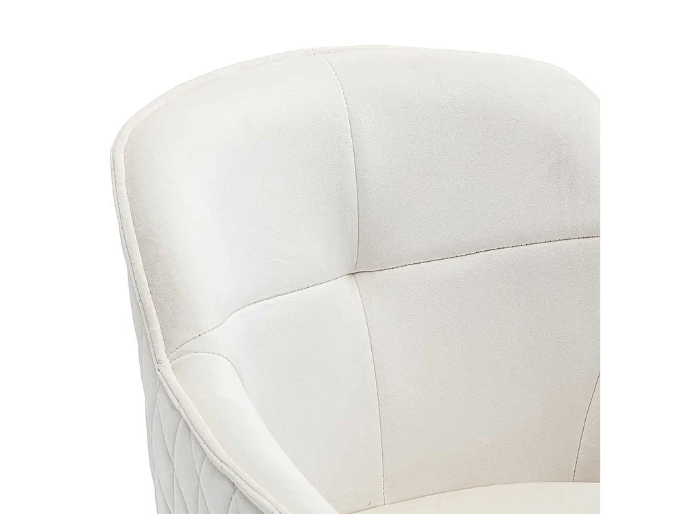 Polsterstuhl Esszimmer Samt in Beige und Schwarz drehbar