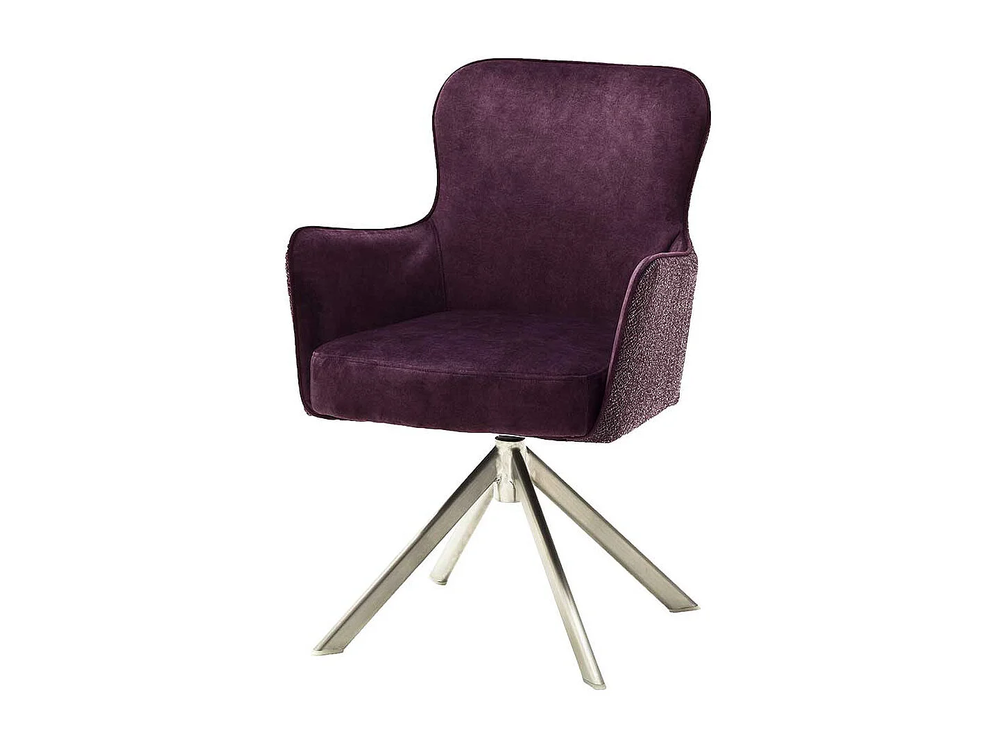 Drehbare Armlehner in Dunkelrot Stoff drehbar (2er Set)