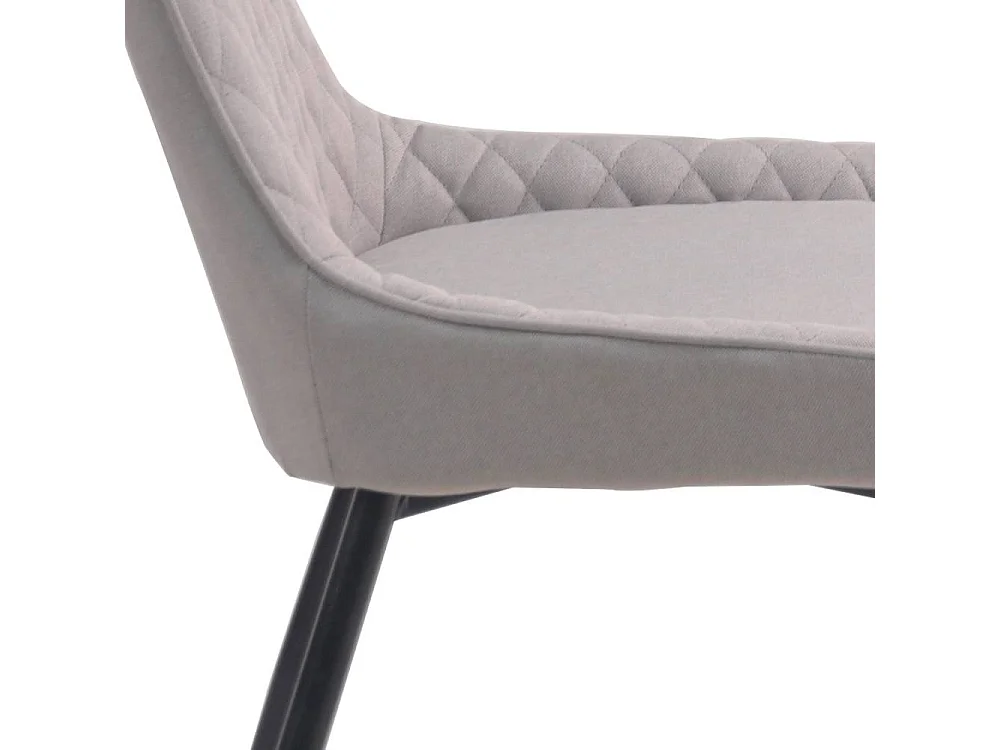 Stühle in Hellgrau Microfaser Metallgestell (2er Set)