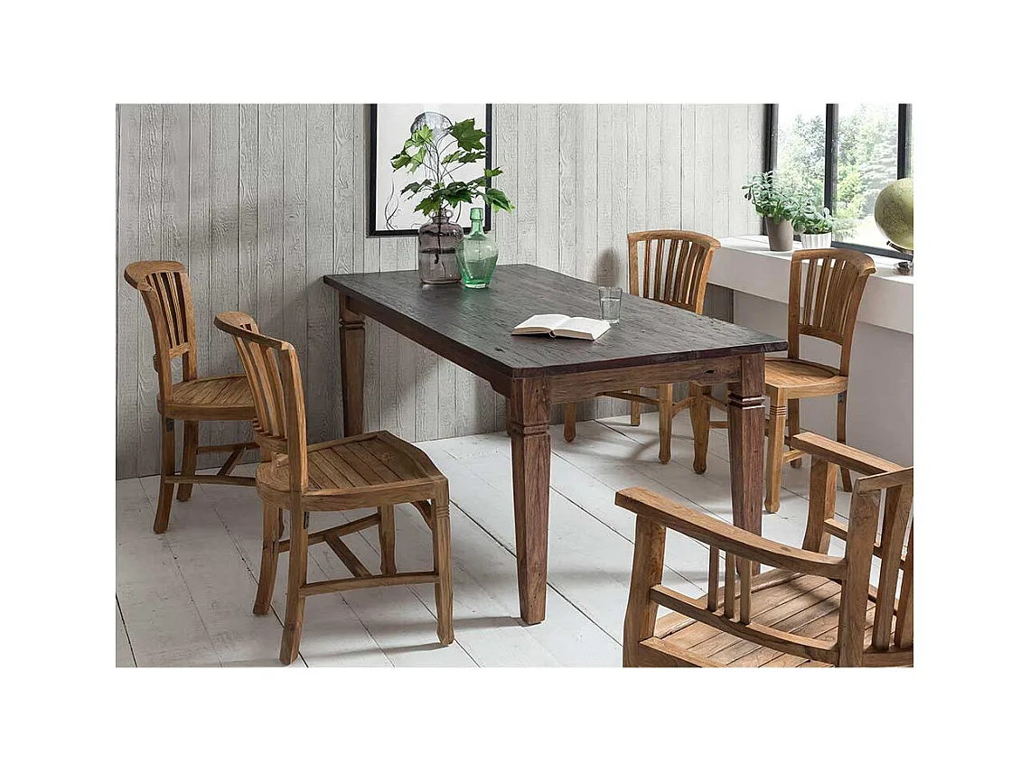 Esszimmerstuhl aus Teak Recyclingholz massiv