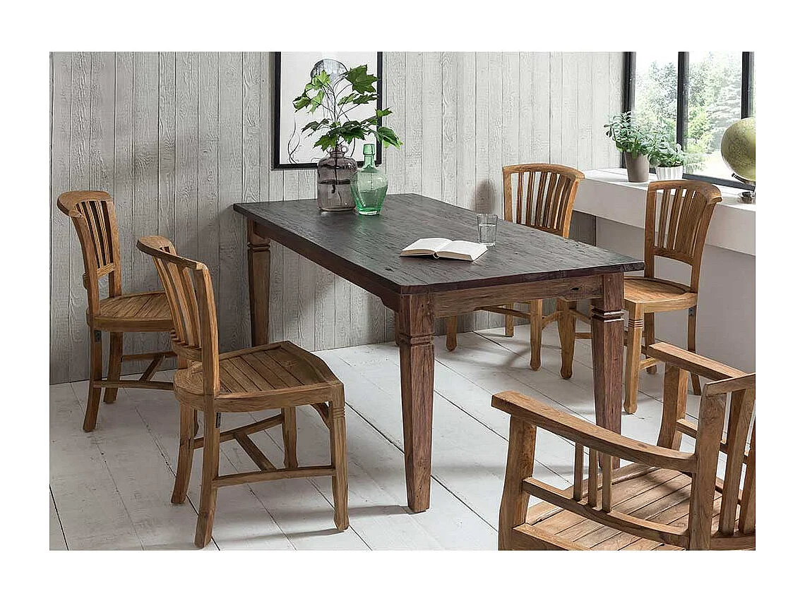 Esszimmerstuhl aus Teak Recyclingholz massiv