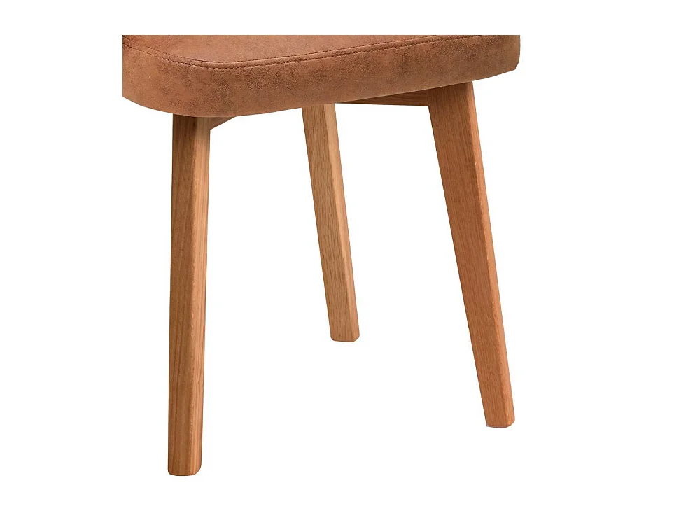 Esszimmerstuhl Polsterstuhl Esszimmer in Cognac Braun aus Microfaser