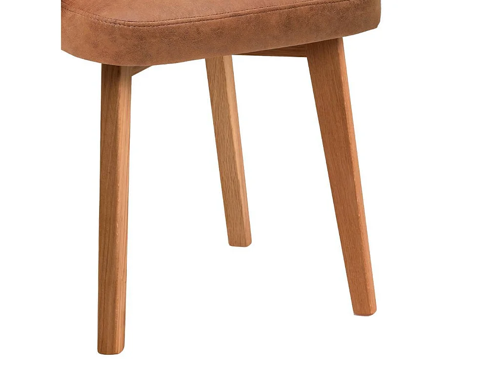 Esszimmerstuhl Polsterstuhl Esszimmer in Cognac Braun aus Microfaser