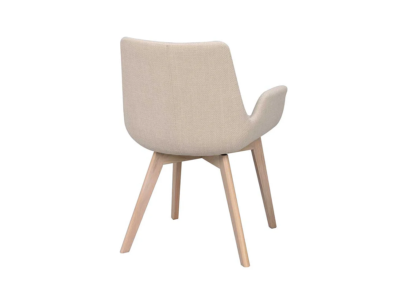 2 Stühle in Beige Stoff Eiche White Wash (2er Set)