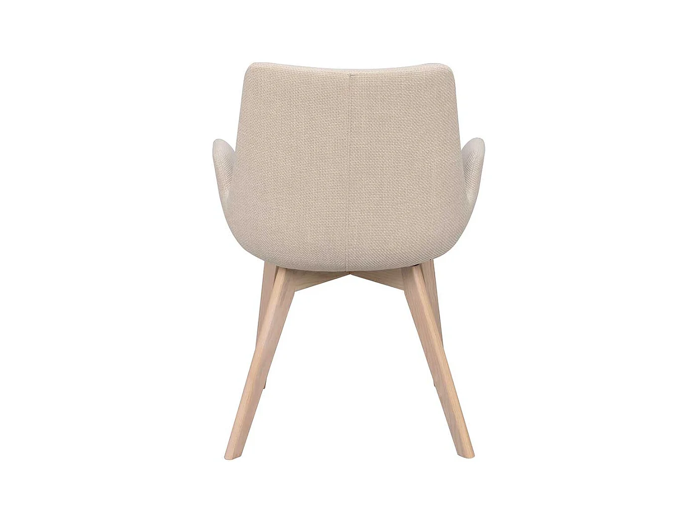 2 Stühle in Beige Stoff Eiche White Wash (2er Set)