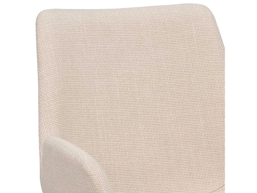 2 Stühle in Beige Stoff Eiche White Wash (2er Set)