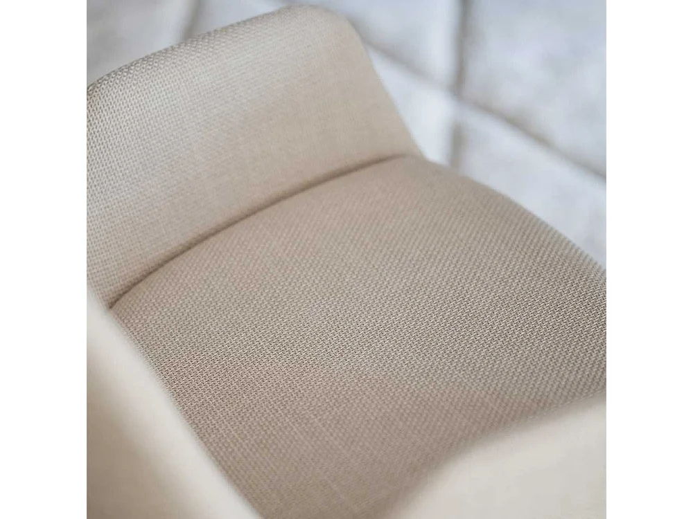 2 Stühle in Beige Stoff Eiche White Wash (2er Set)