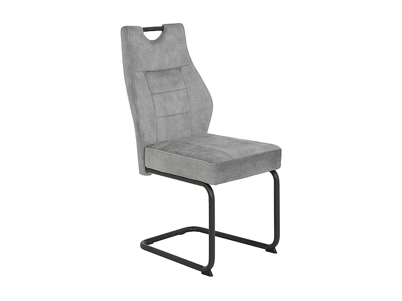 Esszimmerstuhl in Grau Samtvelours (2er Set)