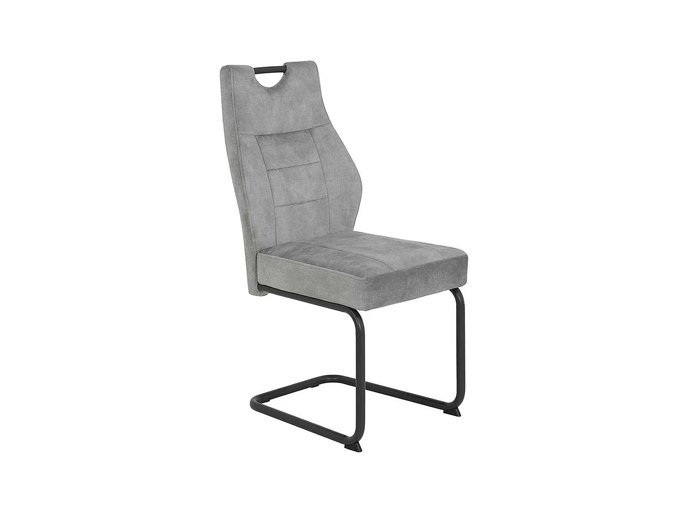 Esszimmerstuhl in Grau Samtvelours (2er Set)