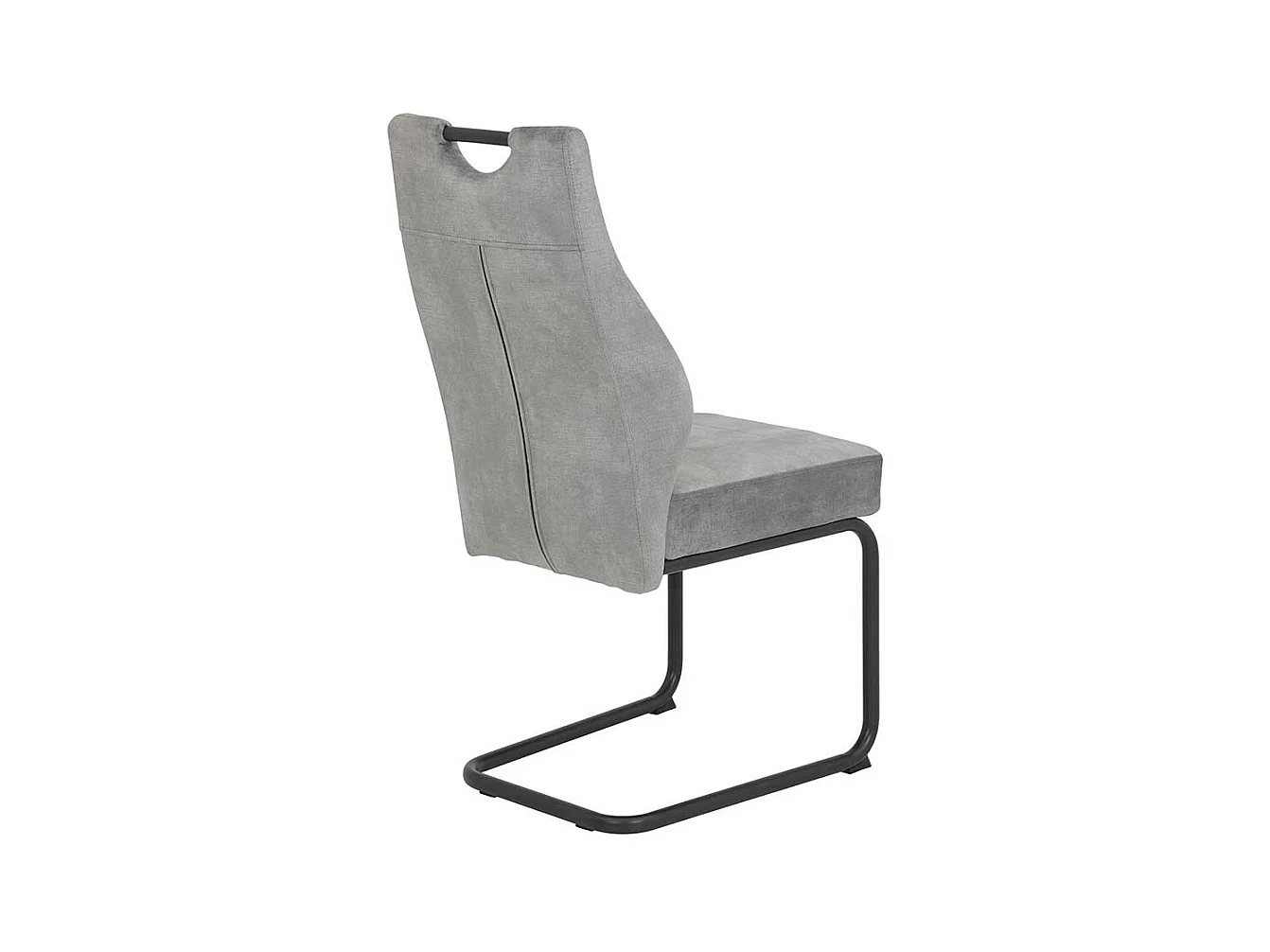 Esszimmerstuhl in Grau Samtvelours (2er Set)