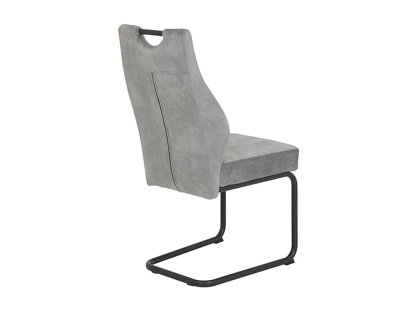 Esszimmerstuhl in Grau Samtvelours (2er Set)