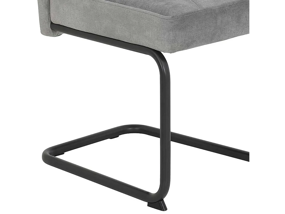 Esszimmerstuhl in Grau Samtvelours (2er Set)