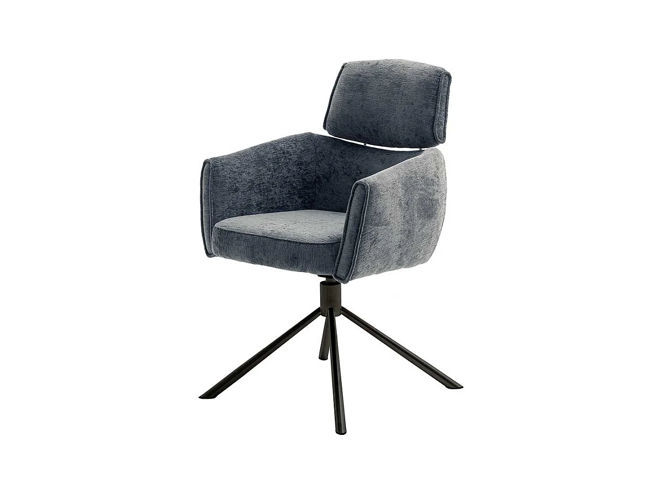 Esstisch Stühle mit Drehgestell in Anthrazit Schwarz (2er Set)