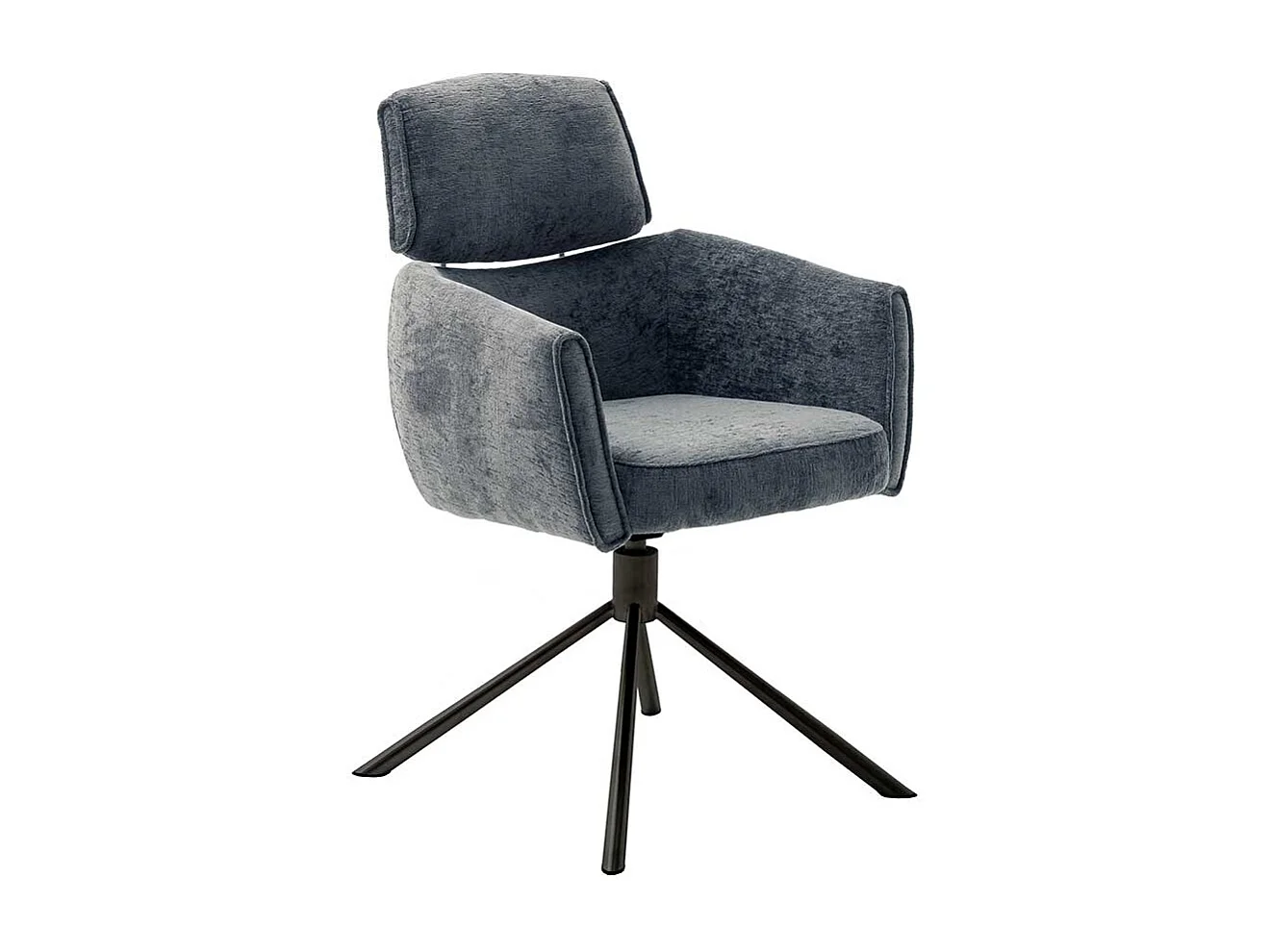 Esstisch Stühle mit Drehgestell in Anthrazit Schwarz (2er Set)